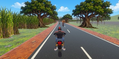 In-game: banyan trees and sugarcane fields on the Deccan plain